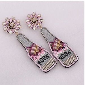 Rose Champagne Statement Earrings
